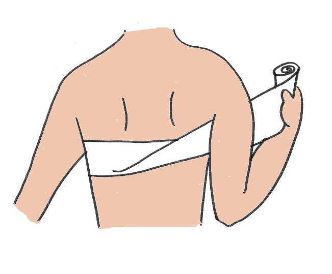 How to wrap/bind your chest by Sarashi 1 JAPANESE PATTERN FABRIC