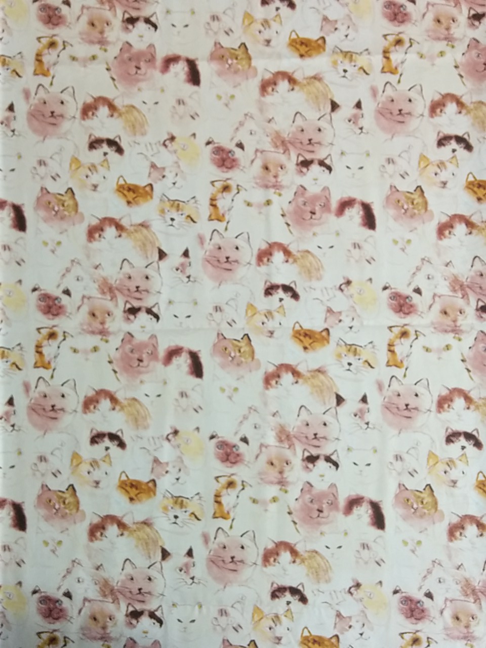 (Discontinued)Manhattaner’s Heap up Cat print cotton fabric