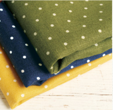 No.1015 Printed Linen 100% Polka dot pattern Japan Fabric 14M