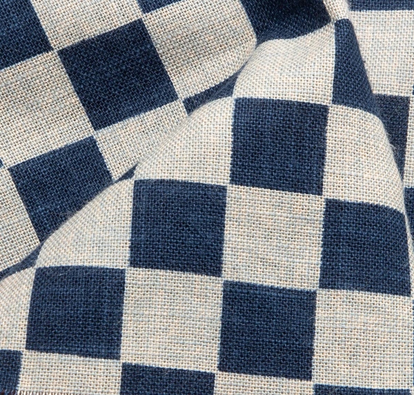 1122NJ  Like Indigo CHECKER Japanese cotton fabric sell by the roll 11M