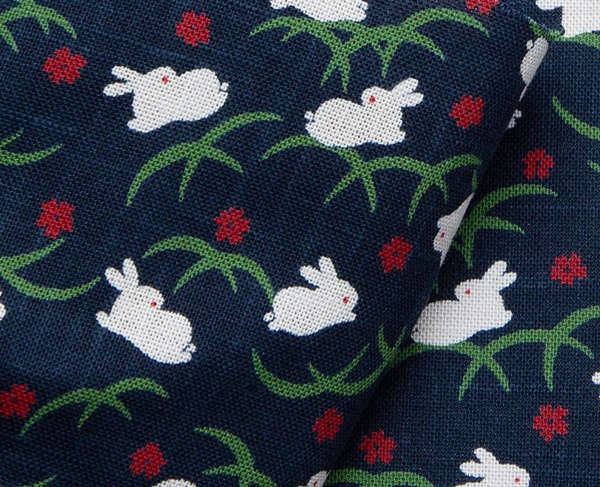 1127NJ Rabbit Usagi animal pattern Japanese cotton fabric 11M wholesale