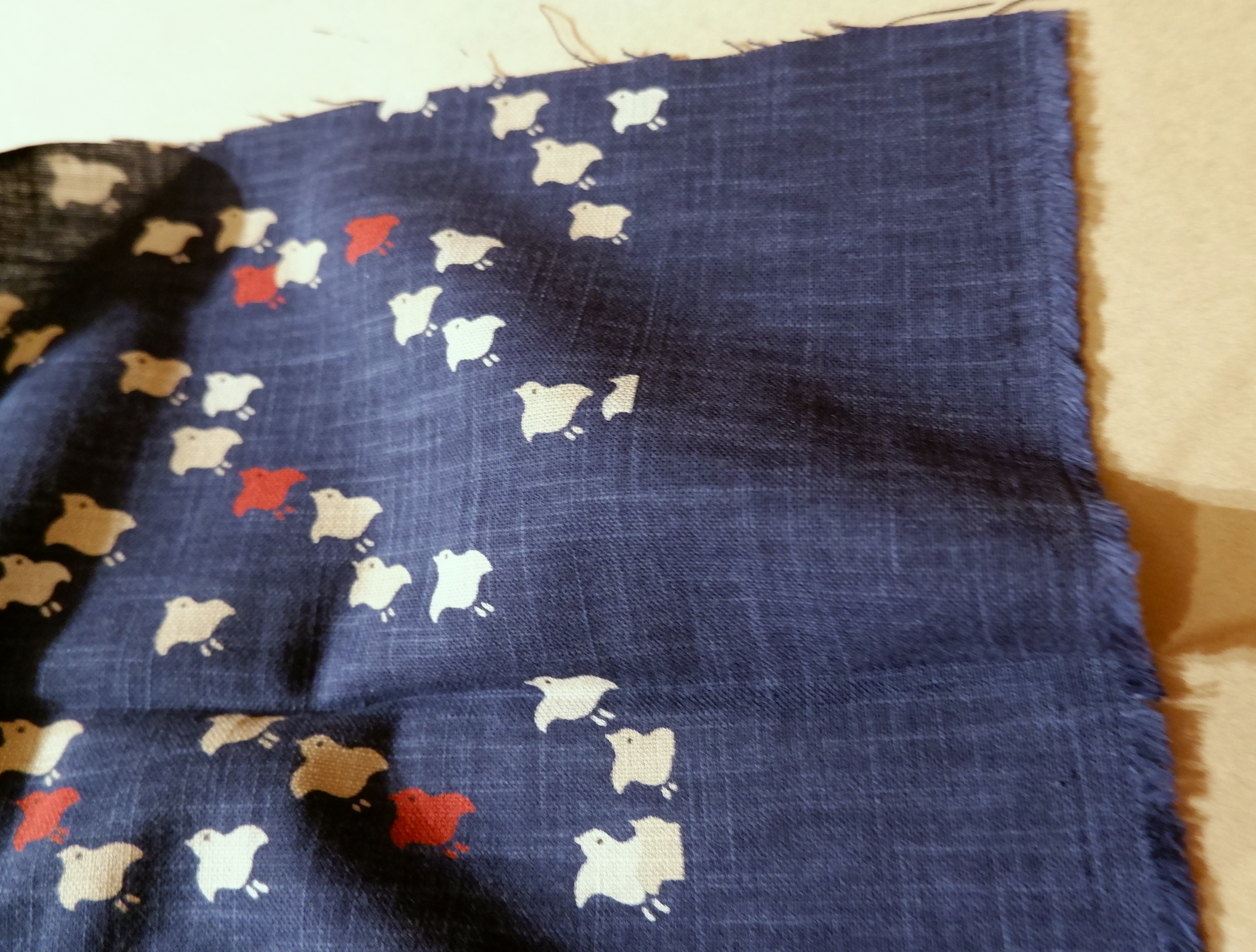 1128NJ CHIDORI birds pattern Japan like indigo cotton fabric wholesale 11M