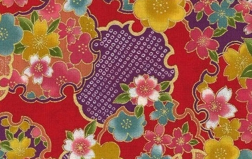 1135BR-B YUKIWA japan pattern colorful 36M fabric wholesale(Sevenberry)