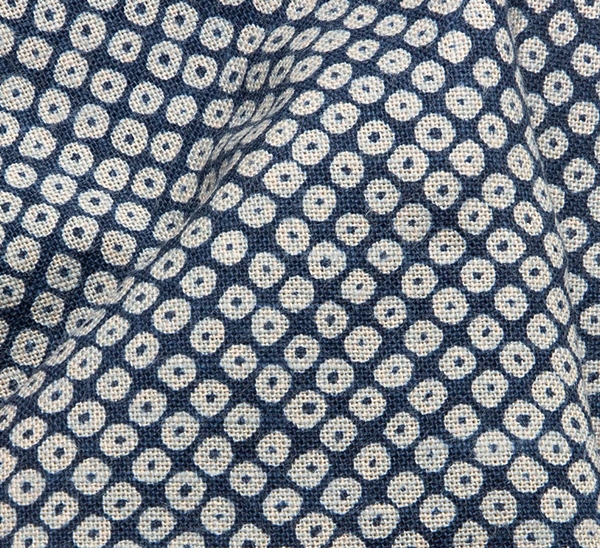 1135NJ Printed Kanoko traditional Japanese pattern like indigo fabric 11M