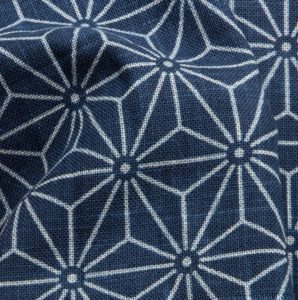 1139NJ like indigo Asanoha japan traditional pattern cotton fabric