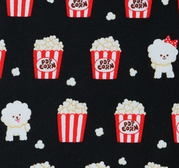 AP11404 Bichon Frise with Popcorn dog printed fabric(COSMO textile)