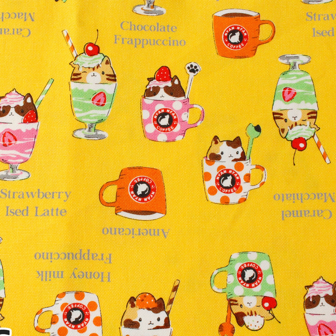 MF1003 CAT in the sweets kawaii Japanese fabric