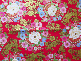 HJ2006 Japanease colorful flower cotton fabric 36M
