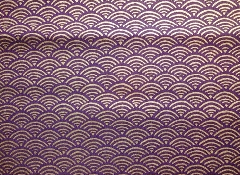 HJ2015 SEIGAIHA weave Japanese pattern gold silver fabric 36M