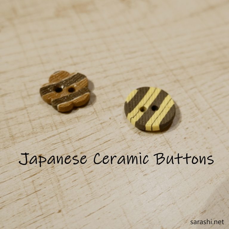 BT203 Stripe Japanese Ceramic Button,  fit for Japanese-style fashion accessories