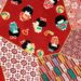 H2144 child asanoha plum blossom traditional pattern japan fabric